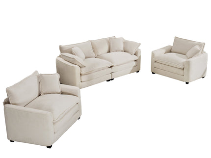 Elegant Oversized Sectional Sofa Set With Deep Seats And Flexible Layout