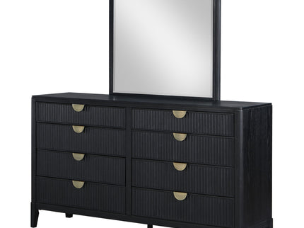 Ennis - 8 Drawer Dresser With Mirror - Black