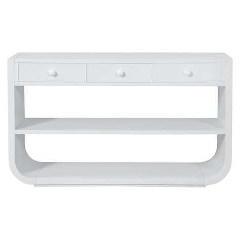 Console Table With 3 Soft Close Drawers & 2 Open Shelves