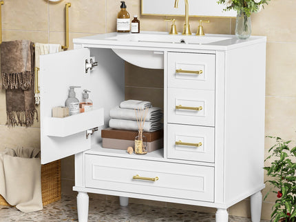 Traditional Bathroom Vanity Set With Soft Close Doors
