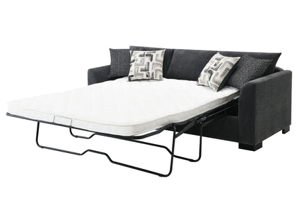 Pacheco - Upholstered Sleeper Sectional Chaise Sofa With Pocket Coils And Reversible Cushions - Dark Gray