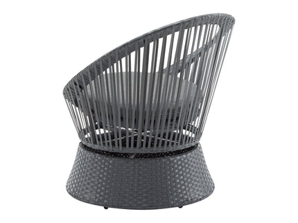 Modern Swivel Wicker Lounge Chair With Round Design