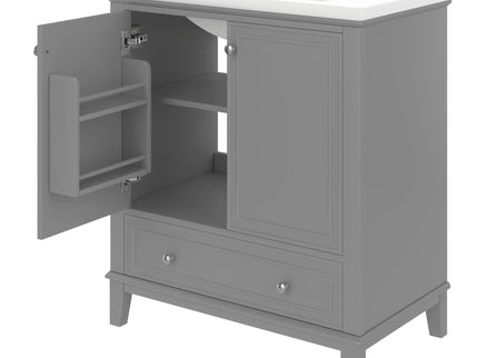 Modern Bathroom Vanity With Sink Combo, Doors And Drawer