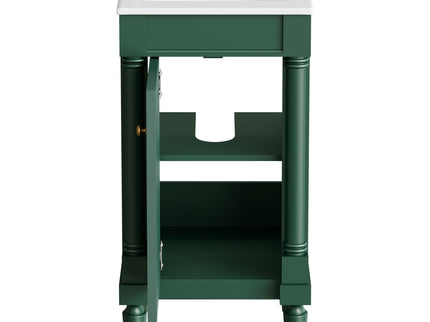 French Style Bathroom Cabinet With Sink, Adjustable Shelf