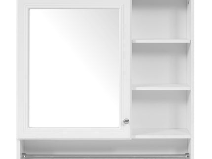 Wall Mount 2 In 1 Mirror Cabinet With Adjustable Shelf, Soft-Closing Hinges