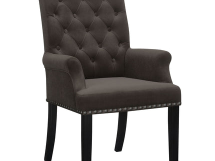 Norwich - Dining Arm Chair With Button Tufting And Rolled Top