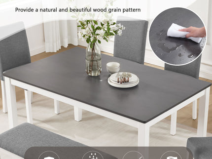6 Piece Dining Table Set With Bench And Chairs
