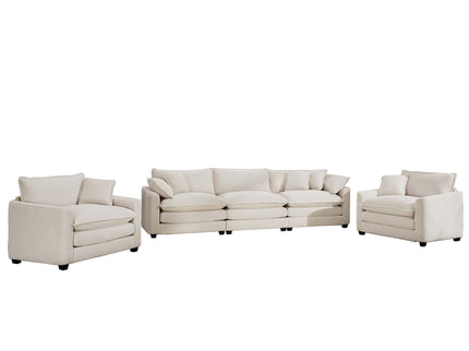 Elegant Oversized Sectional Sofa Set With Deep Seats And Flexible Layout