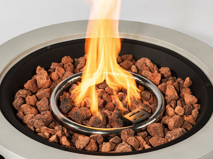 Propane Gas Fire Pit Bowl, 40000 Btu, Round For Outside - Gray