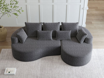 Curved Oversized Sectional Sofa With Extra Deep Seat