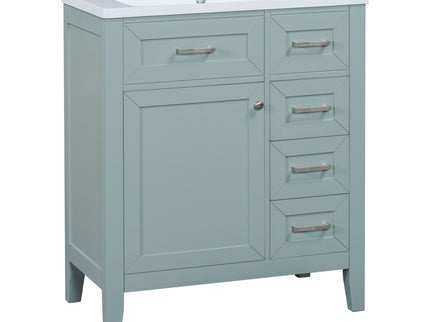 Modern Bathroom Vanity With Sink Combo, 3 Drawers, Undermount Drop-In Sink