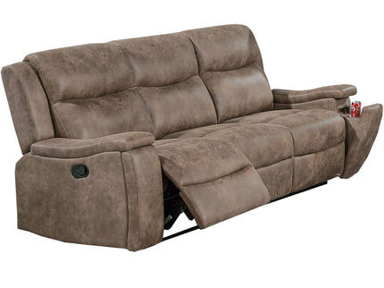 Modern Manual Motion Living Room Set With Hidden Cup Holders