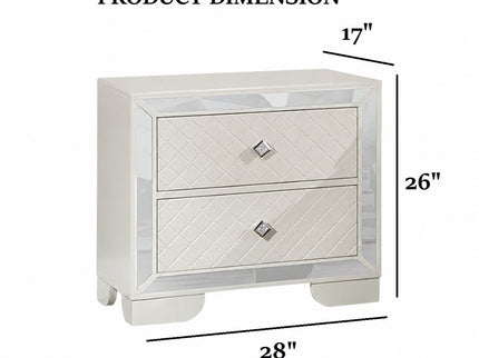 3 Piece Bedroom Contemporary Set, Bed With LED Lights And 2 Nightstands