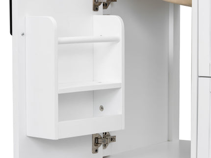 Bathroom Vanity With Sink, Soft-Close Doors, Double-Layer Shelf And 3 Drawers