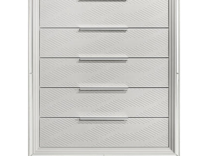 5 Drawer Bedroom Chest Of Drawers - White