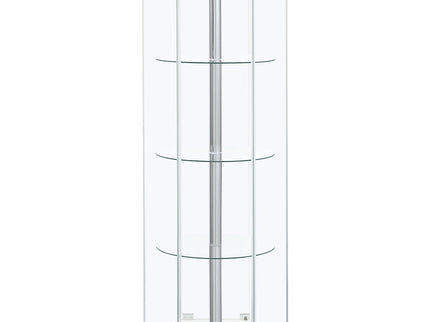 Tenley - 4 Shelf Curio Cabinet With Hexagonal Design
