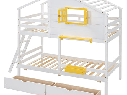 Bunk Bed With Playhouse Roof And Window