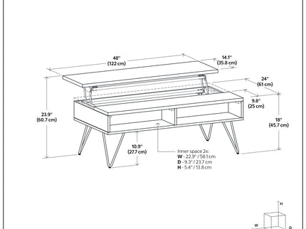 Hunter - Handcrafted Lift Top Coffee Table