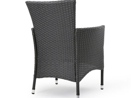 Dimensional Outdoor Dining Chair With Cushion Seat And Iron Frame (Set of 2)