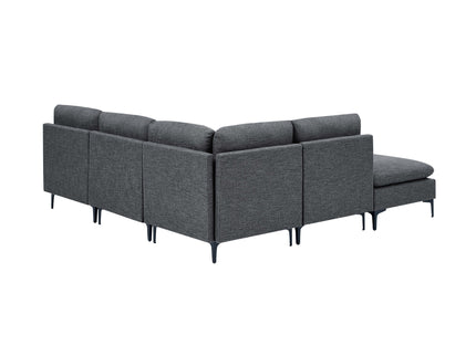 Upholstered Modular Sectional With Tall Legs, Medium Firm Seat