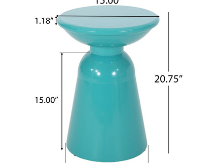 Outdoor Modern Metal End Large Table