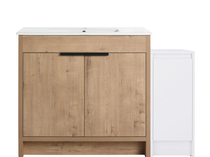 Freestanding Bathroom Vanity With Sink And Storage Cabinets, Soft Closing Doors
