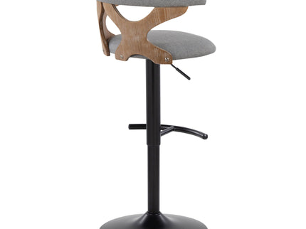 Gardenia - Contemporary Adjustable Barstool & Swivel With Rounded T Footrest (Set of 2)