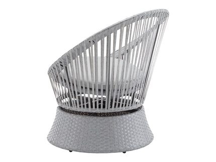Modern Swivel Wicker Lounge Chair With Round Design