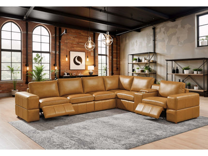 Upholstered Large Arms Sectional With Recliner Seats