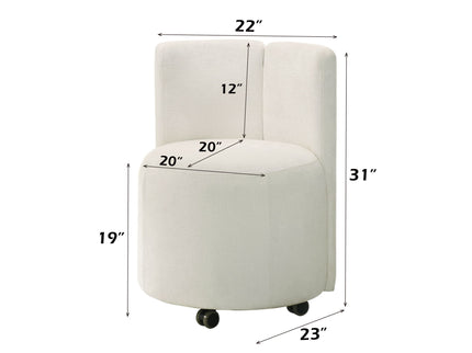 Side Chair With Swivel (Set of 2) - White
