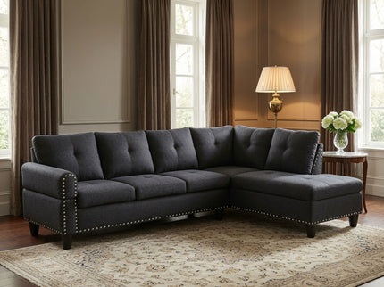 L - Shaped Sectional Sofa With Movable Left Chaise