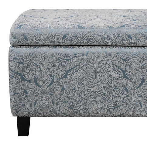Indoor Storage Ottoman Bench With Hidden Storage - Pattern