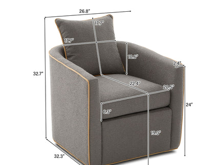 Swivel Accent Chair, Rotating Base, For Living Room