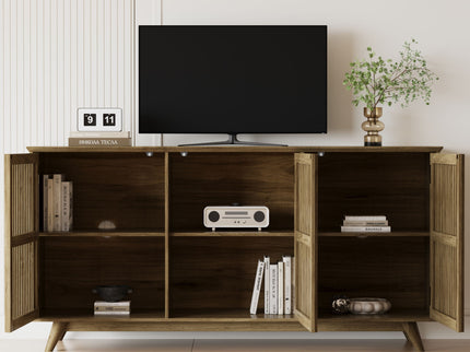 TV Stand With Adjustable Shelf - Natural