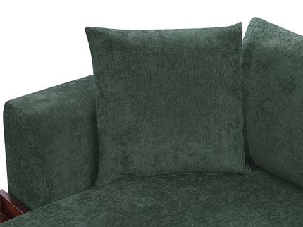 Modern L Shaped Sectional Sofa With Upholstery And Wooden Storage