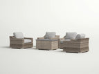 Dark Gray / 5 Pc. 4 Chairs, Table