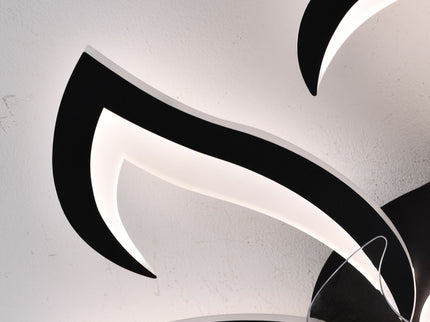 Flower Ceiling Fan With Remote Controlled LED Light, Flush Mount DC Motor Fan