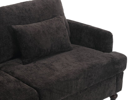 Mid Century Modern Fabric Loveseat Sofa, 2 Seat Upholstered Couch