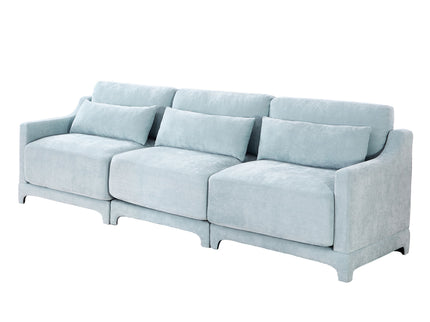 Elegant Sofa With Ergonomic Design And Lumbar Pillows