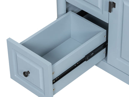 Modern Bathroom Vanity With Sink, Freestanding Cabinet With Flip Drawer & Adjustable Shelf