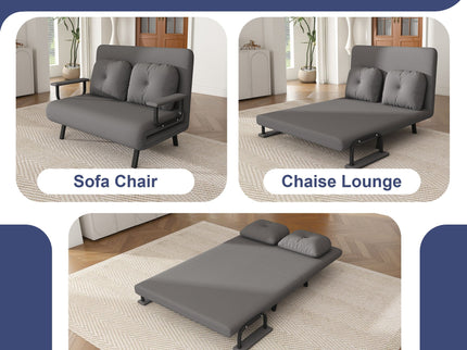 5 In 1 Convertible Sofa Bed For 2 With Adjustable Backrest