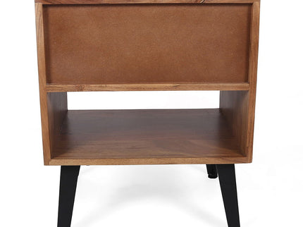 Asther - Bedside Table - Natural Wood / Brown