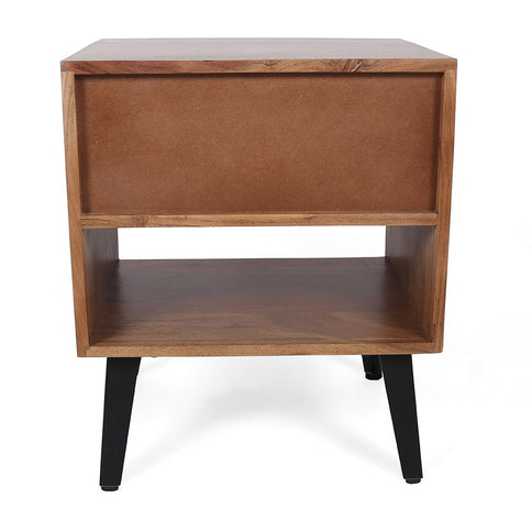 Asther - Bedside Table - Natural Wood / Brown