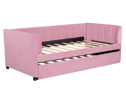 Upholstered Daybed With Ergonomic Design Backrest