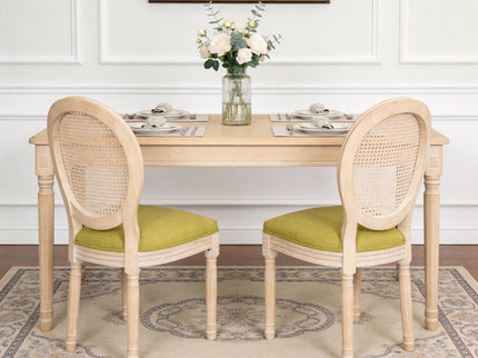 French Country Dining Chairs & Round Back (Set of 2)