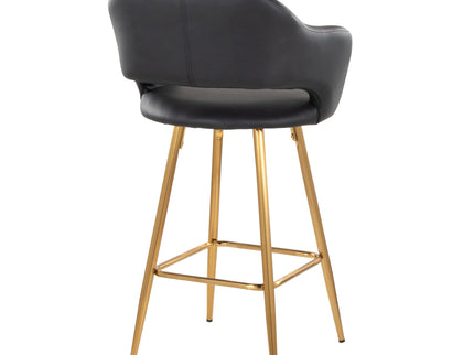Margarite - Contemporary Fixed Height Counter Stool With Footrest (Set of 2) With Square