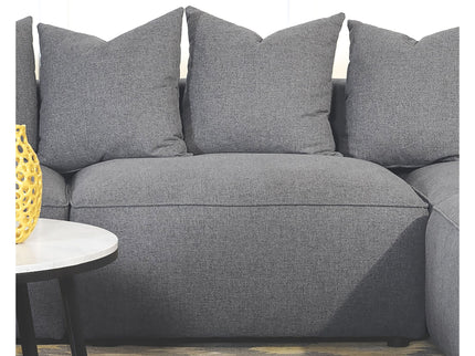 Amherst - Armless Chair With Accent Pillow - Gray