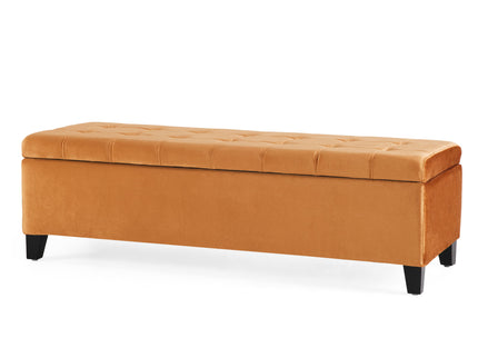 Wendover - Elegant Tufted Storage Bench With Lift-Up Top And Birch Wood Legs