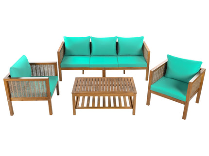 Patio Set Outdoor With Coffee Table And Cushions