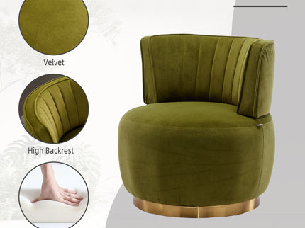 360 Degree Swivel Cuddle Barrel Accent Sofa Chair